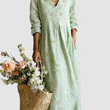 Vestido Serena Floral Midi Elegante