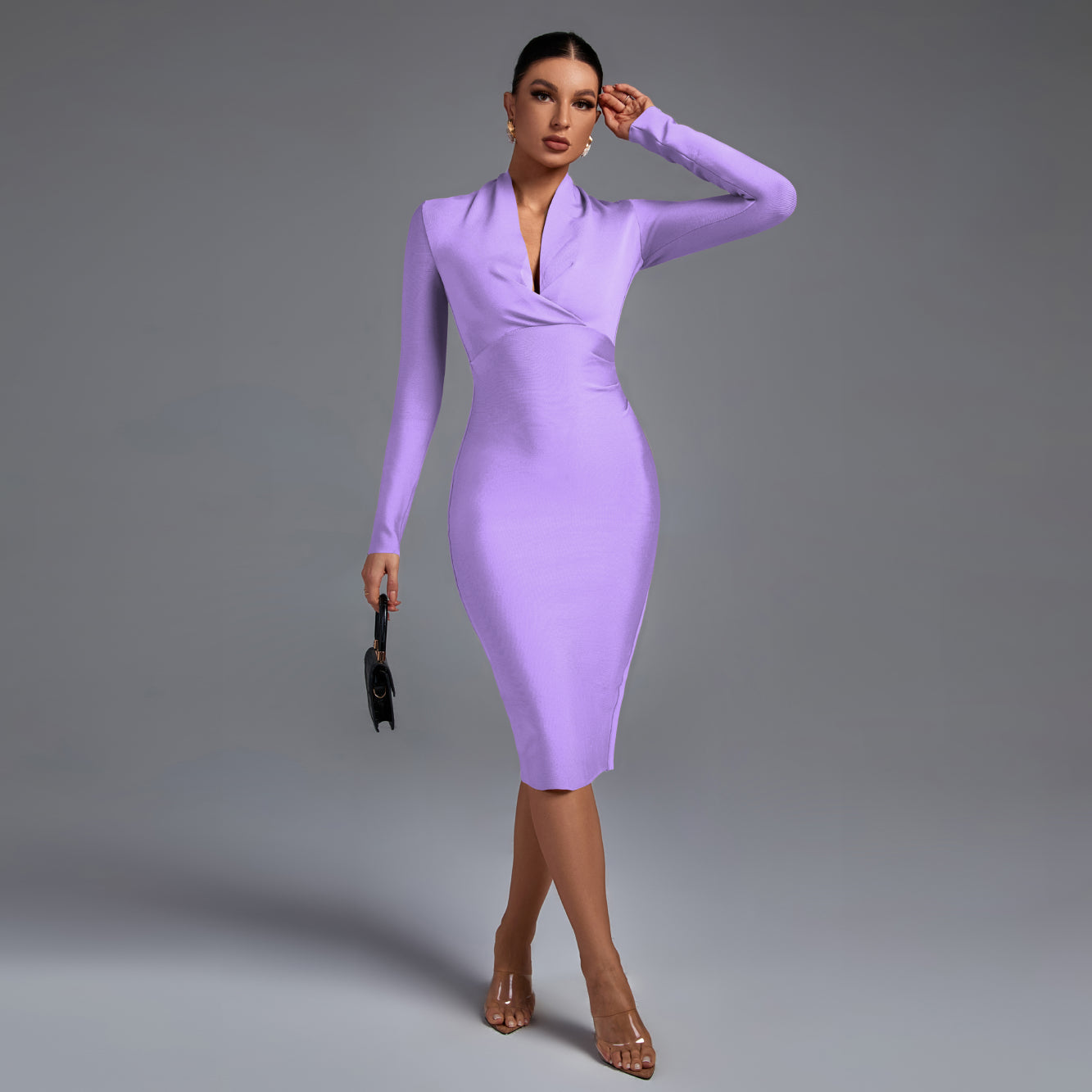 Vestido de Manga Comprida feminino