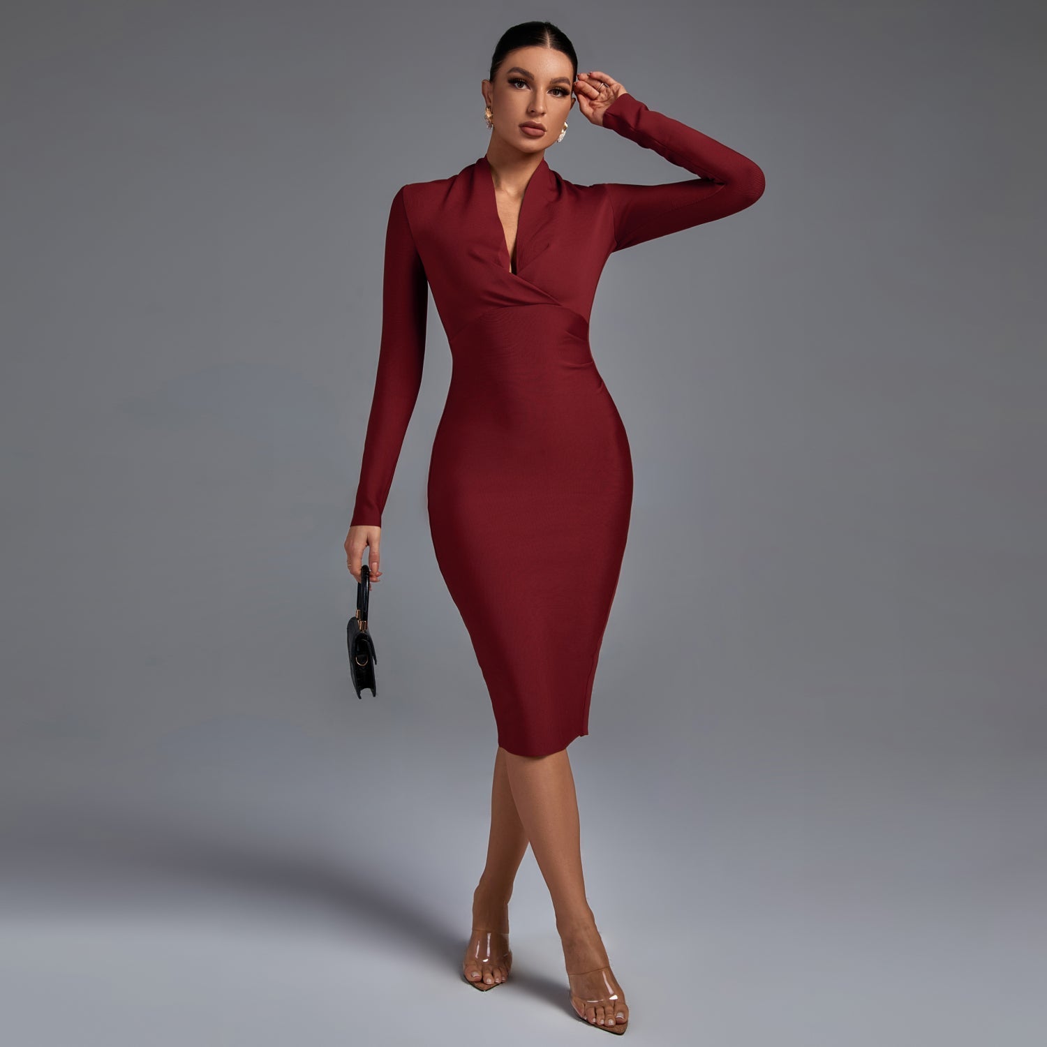Vestido de Manga Comprida feminino