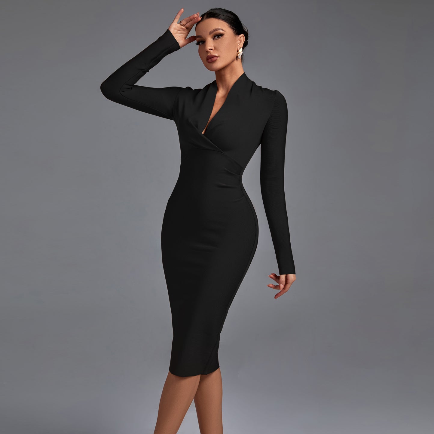 Vestido de Manga Comprida feminino