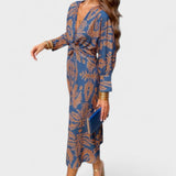 Vestido midi sofisticação feminino