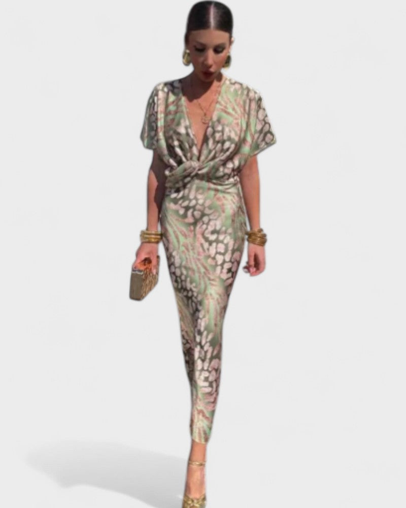 Vestido Floral com Plissado feminino