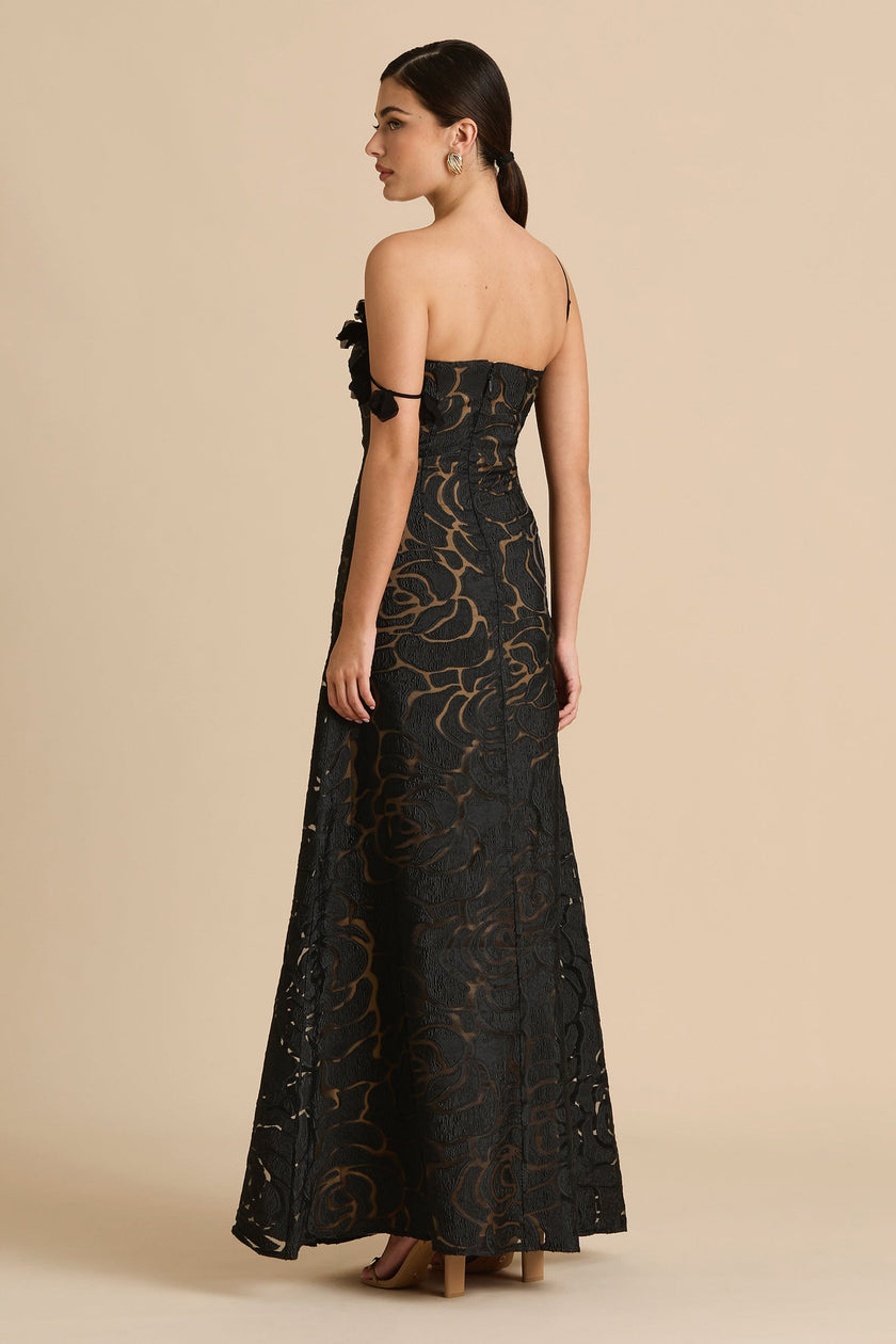 Paloma – Vestido Maxi em Renda Floral