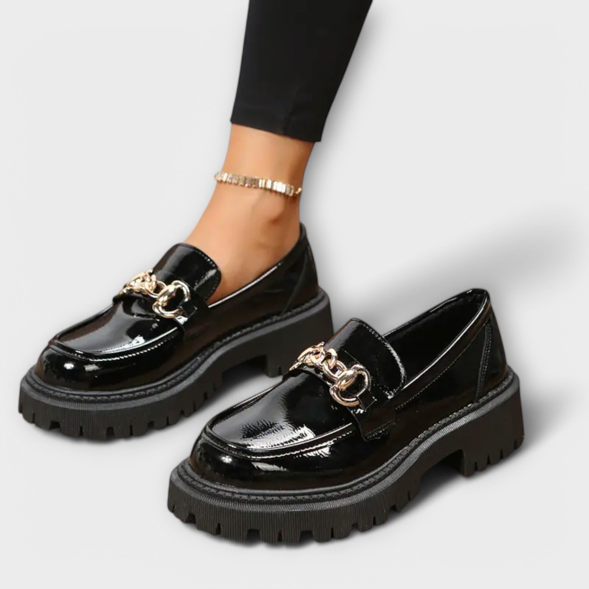 Sapatos Femininos Plateau Loafer com Estilo de Bruxa feminino