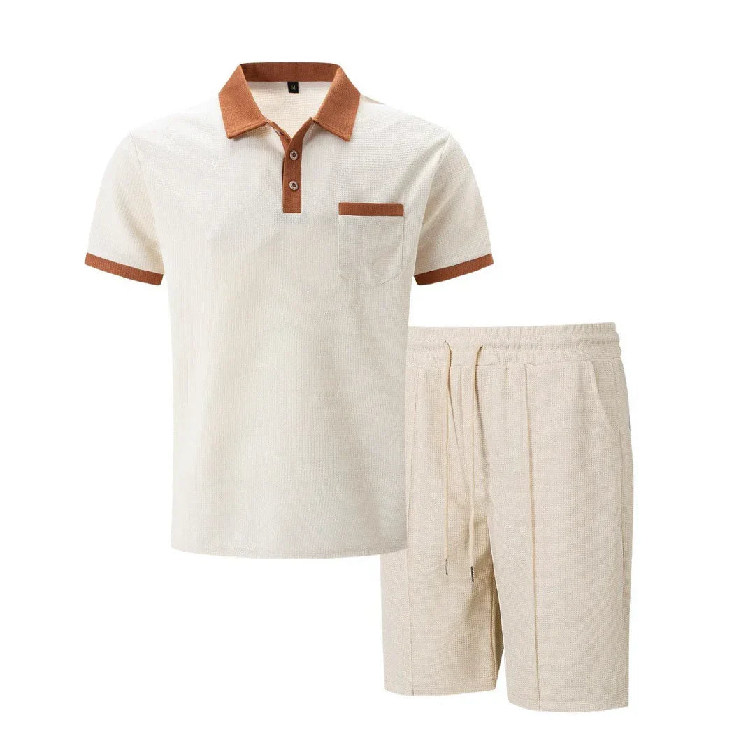 Conjunto Polo - Tecido Waffle masculino