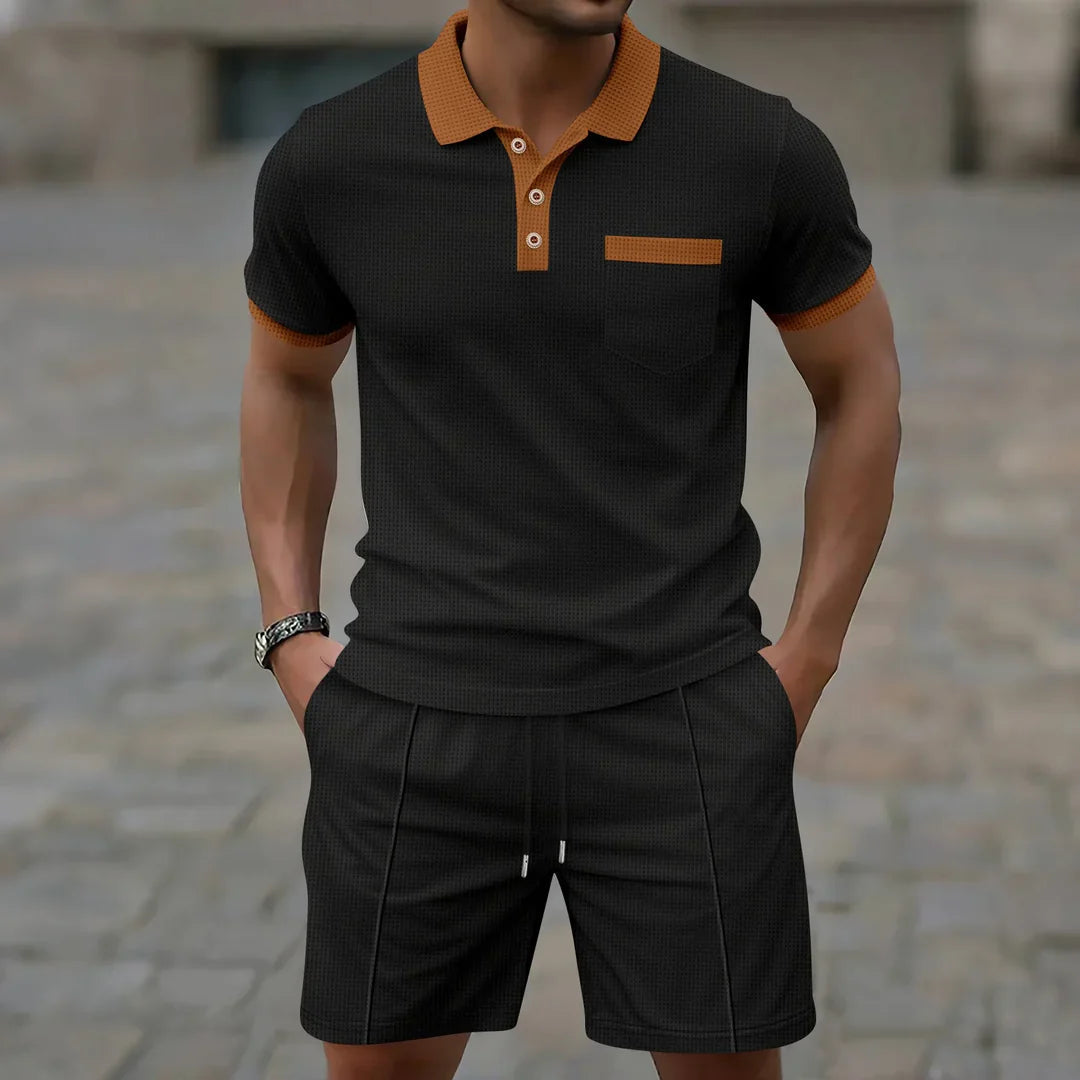 Conjunto Polo - Tecido Waffle masculino