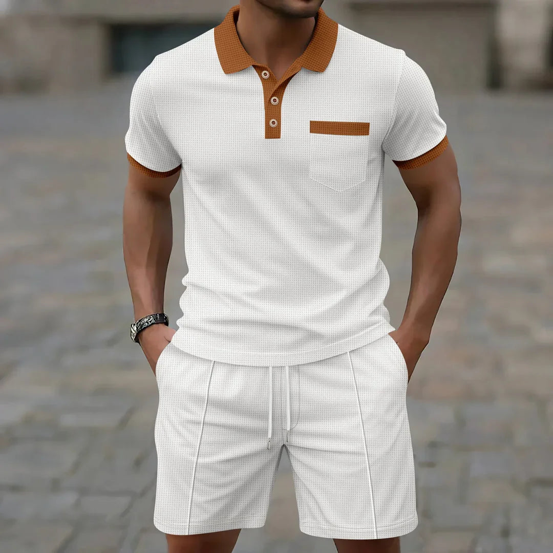 Conjunto Polo - Tecido Waffle masculino