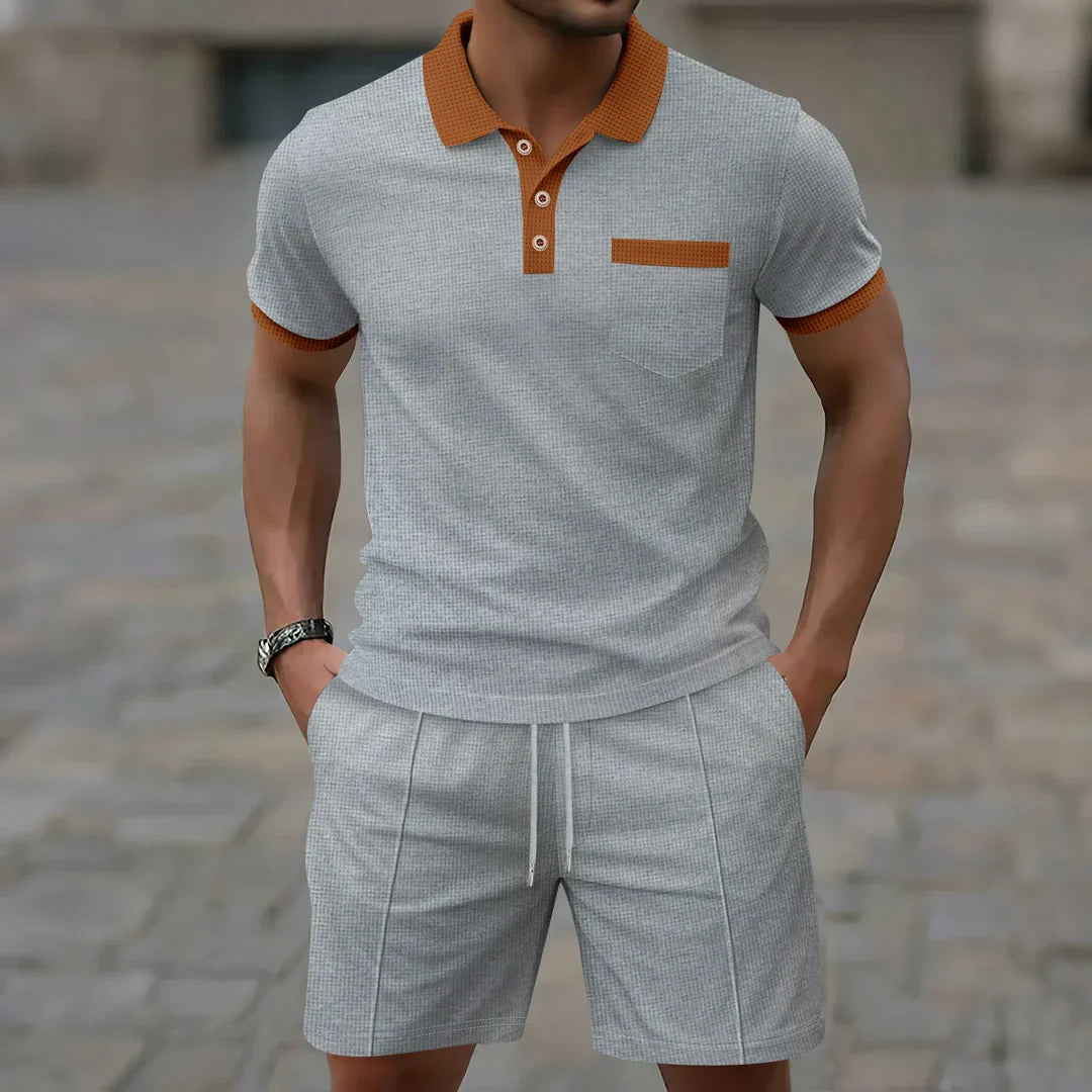 Conjunto Polo - Tecido Waffle masculino