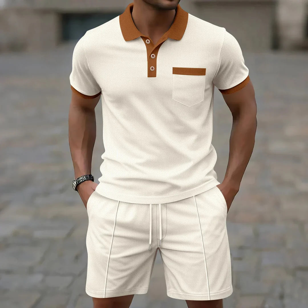 Conjunto Polo - Tecido Waffle masculino