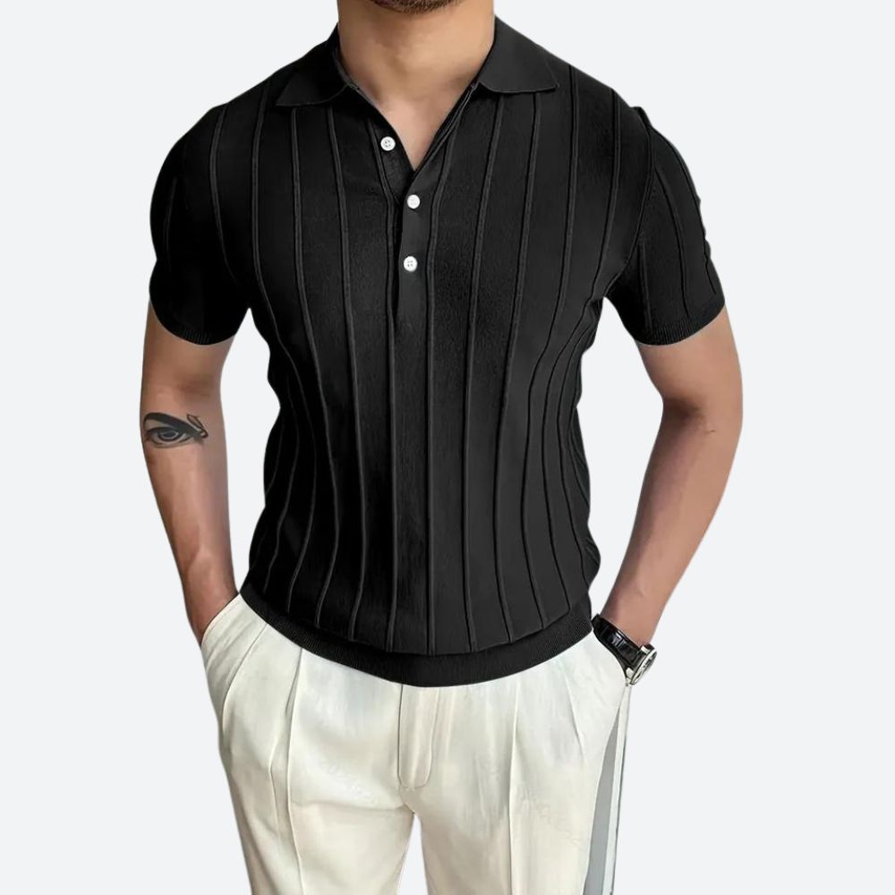 Camisa Polo - Mistura Elástica Decote V masculino