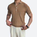 Camisa Polo - Mistura Elástica Decote V masculino