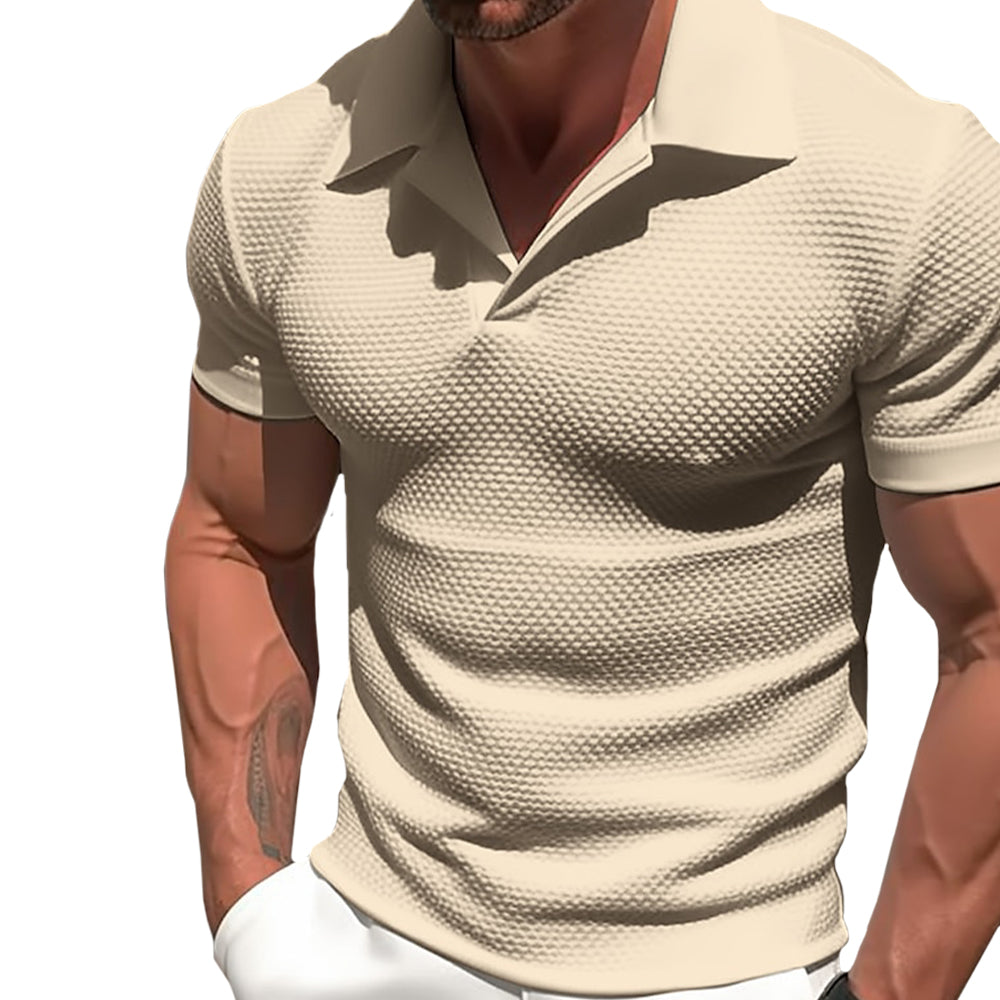 Polo em Mistura de Poliéster - Zíper masculino
