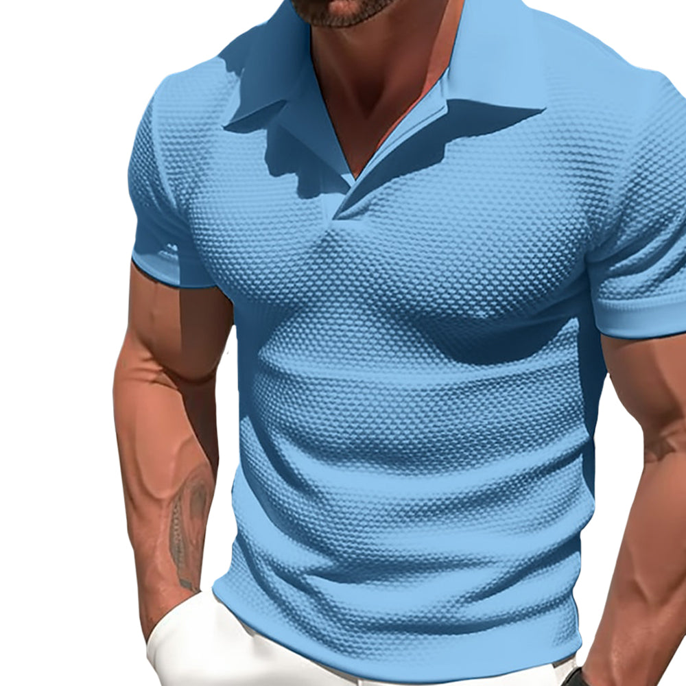 Polo em Mistura de Poliéster - Zíper masculino