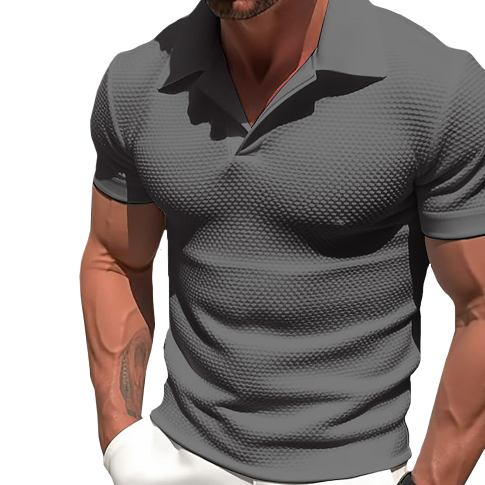 Polo em Mistura de Poliéster - Zíper masculino