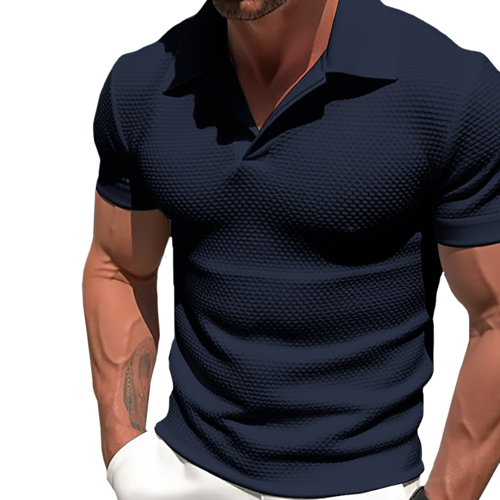 Polo em Mistura de Poliéster - Zíper masculino