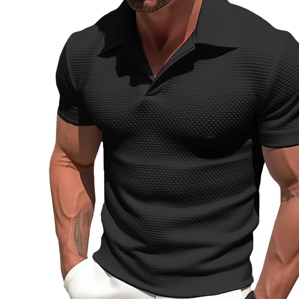 Polo em Mistura de Poliéster - Zíper masculino