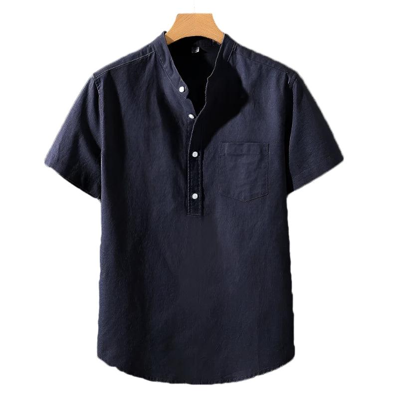Camisa em Mistura de Poliéster - Gola Alta masculino