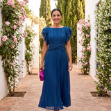 Beatriz | Vestido Midi Plissado para Ocasiões Especiais