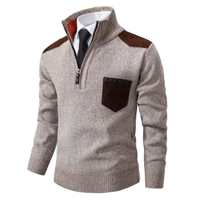 Pullover de Malha - Com Colarinho masculino