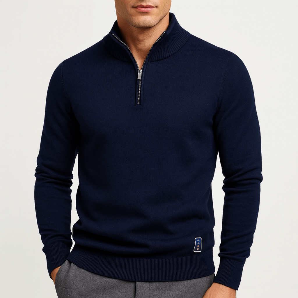 Sweater de Gola Zipper - Forma Ajustada masculino