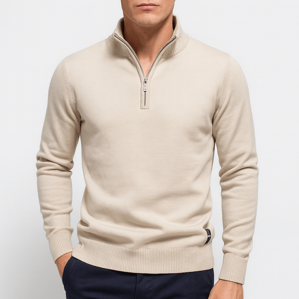 Sweater de Gola Zipper - Forma Ajustada masculino