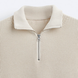 Sweater de Gola Alta com Zíper masculino