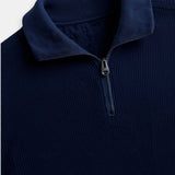Sweater de Gola Alta com Zíper masculino