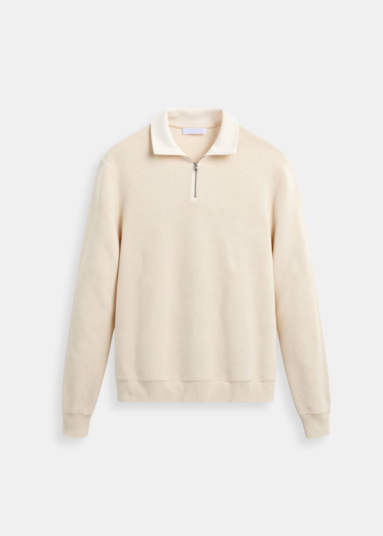 Sweater de Gola Alta com Zíper masculino