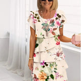 Camille – Vestido Elegante Fluido com Folhos