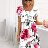 Éliane – Vestido Elegante Fluido com Folhos