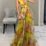 Julieta | Vestido Maxi Floral com Decote Cruzado