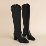 Botas de salto Grosso e Elegância para o Inverno feminino