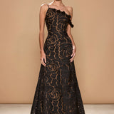 Paloma – Vestido Maxi em Renda Floral
