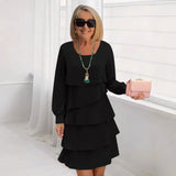 Madeleine – Vestido Elegante Fluido com Folhos