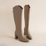 Botas de salto Grosso e Elegância para o Inverno feminino