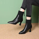 Botas com plataforma em Couro feminino