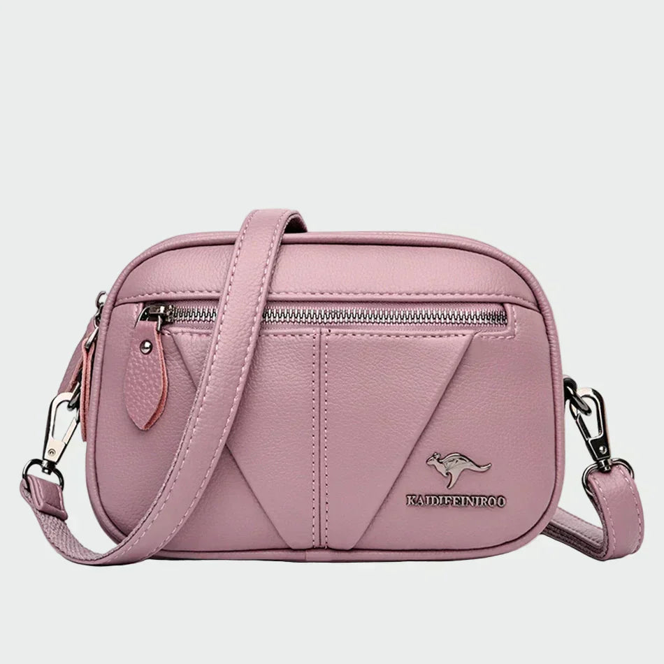 Peça de couro de elegância atemporal feminino
