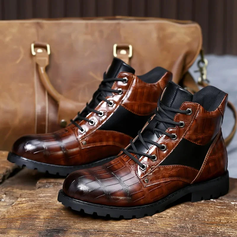 Botas em Couro de Crocodilo masculino