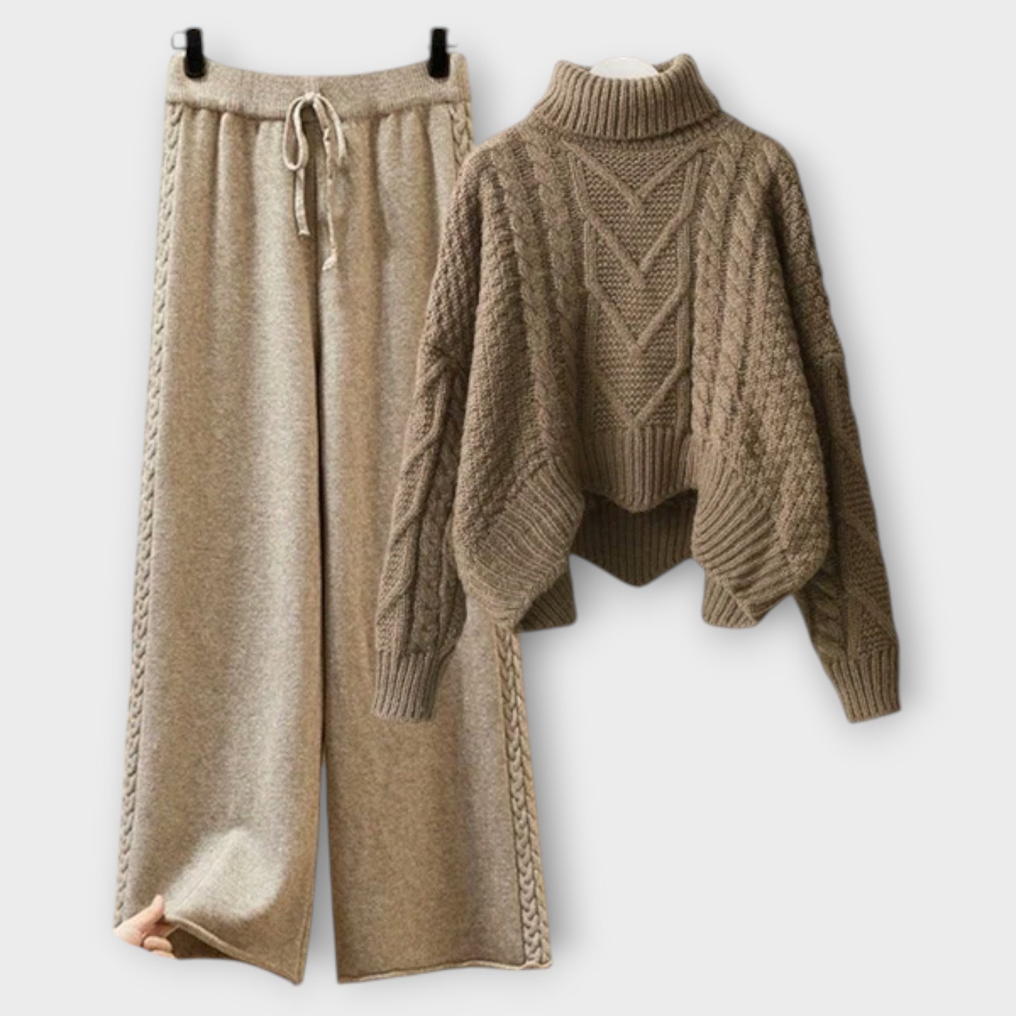 Conjunto de malha elegante feminino