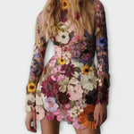 Vestido com estampado flores feminino