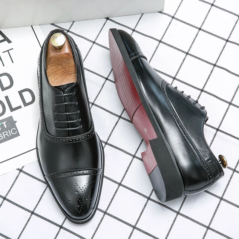 Sapatos Elegantes em Couro masculino