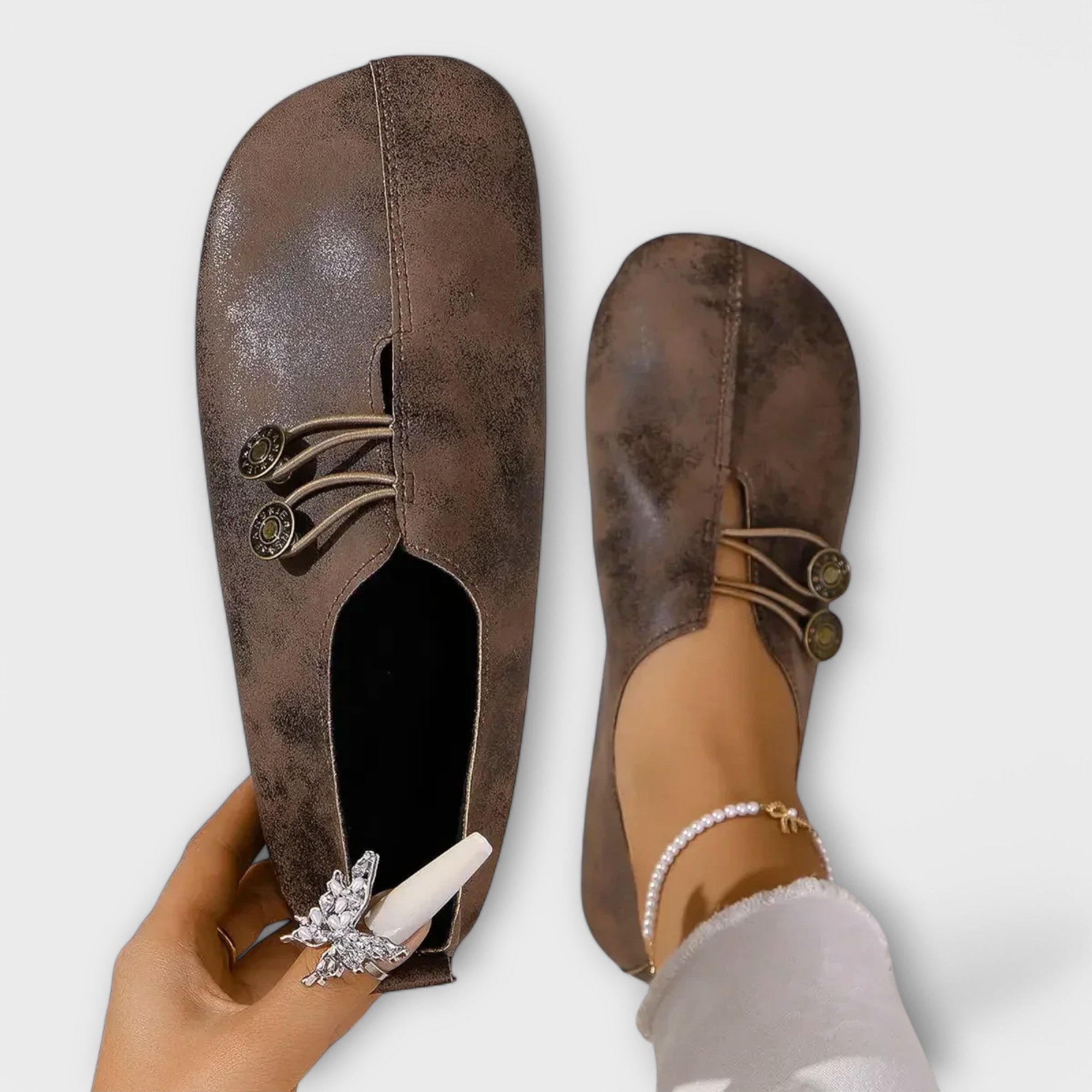 Mocassim de camurça feminino