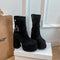 Botas de estilo urbano com personalidade e confiança feminino