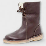Botas impermeáveis com forro de lã feminino