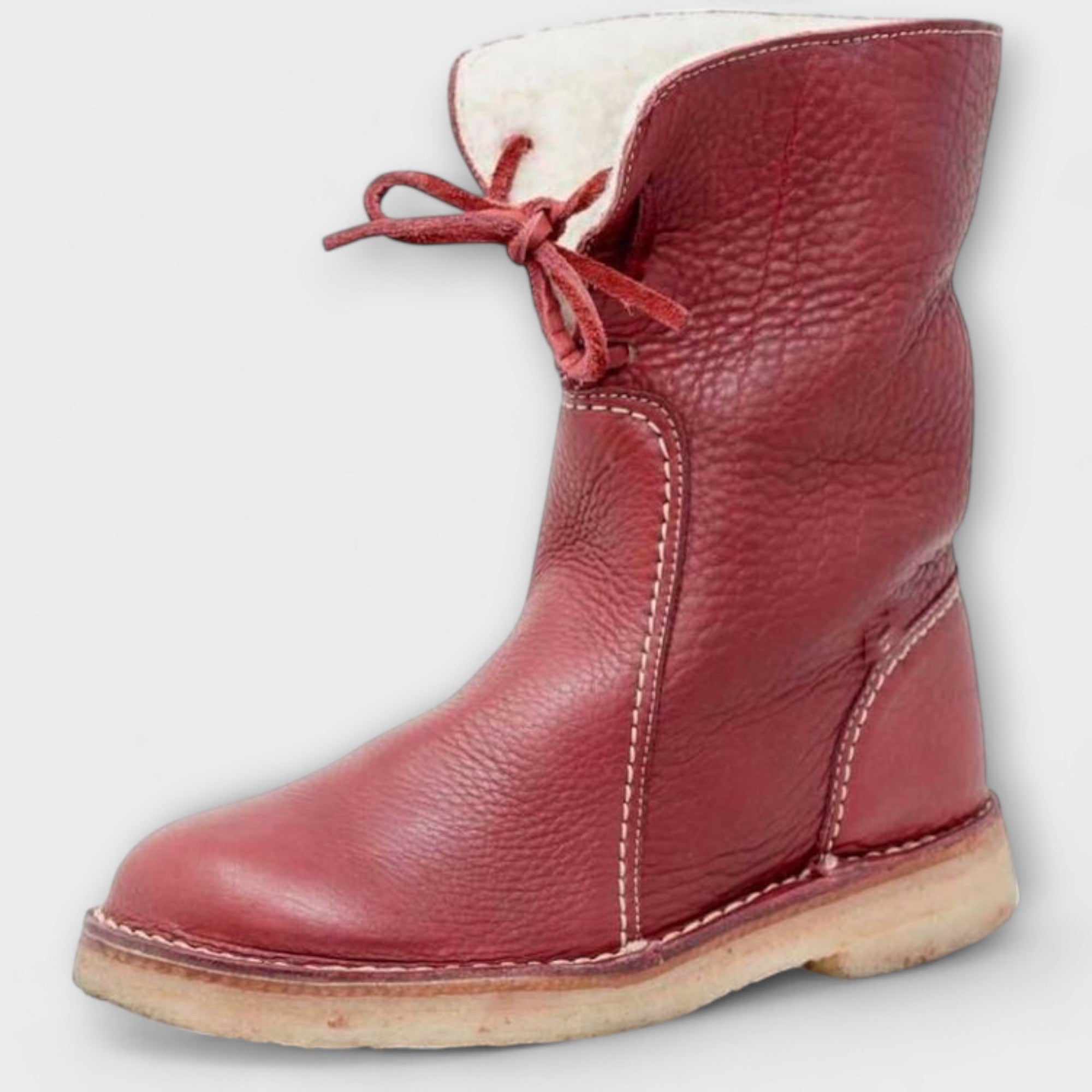 Botas impermeáveis com forro de lã feminino