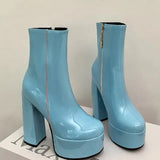 Botas com plataforma super alta com charme e confiança feminino