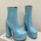 Botas com plataforma super alta com charme e confiança feminino