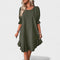 Vestido casual com folhos feminino