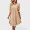 Vestido casual com folhos feminino