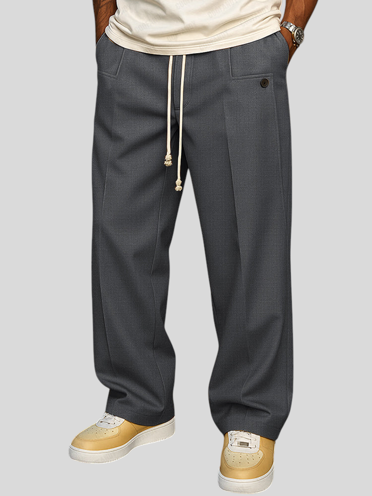 Calças Masculinas Elegantes com Corda masculino